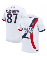 Moške Nogometnih dresov Paris Saint-Germain Joao Neves #87 Gostujoči 2024-25 Kratki rokavi